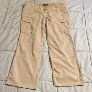 5.11 Tactical Tan Cargo Pants Durable Cotton Blend